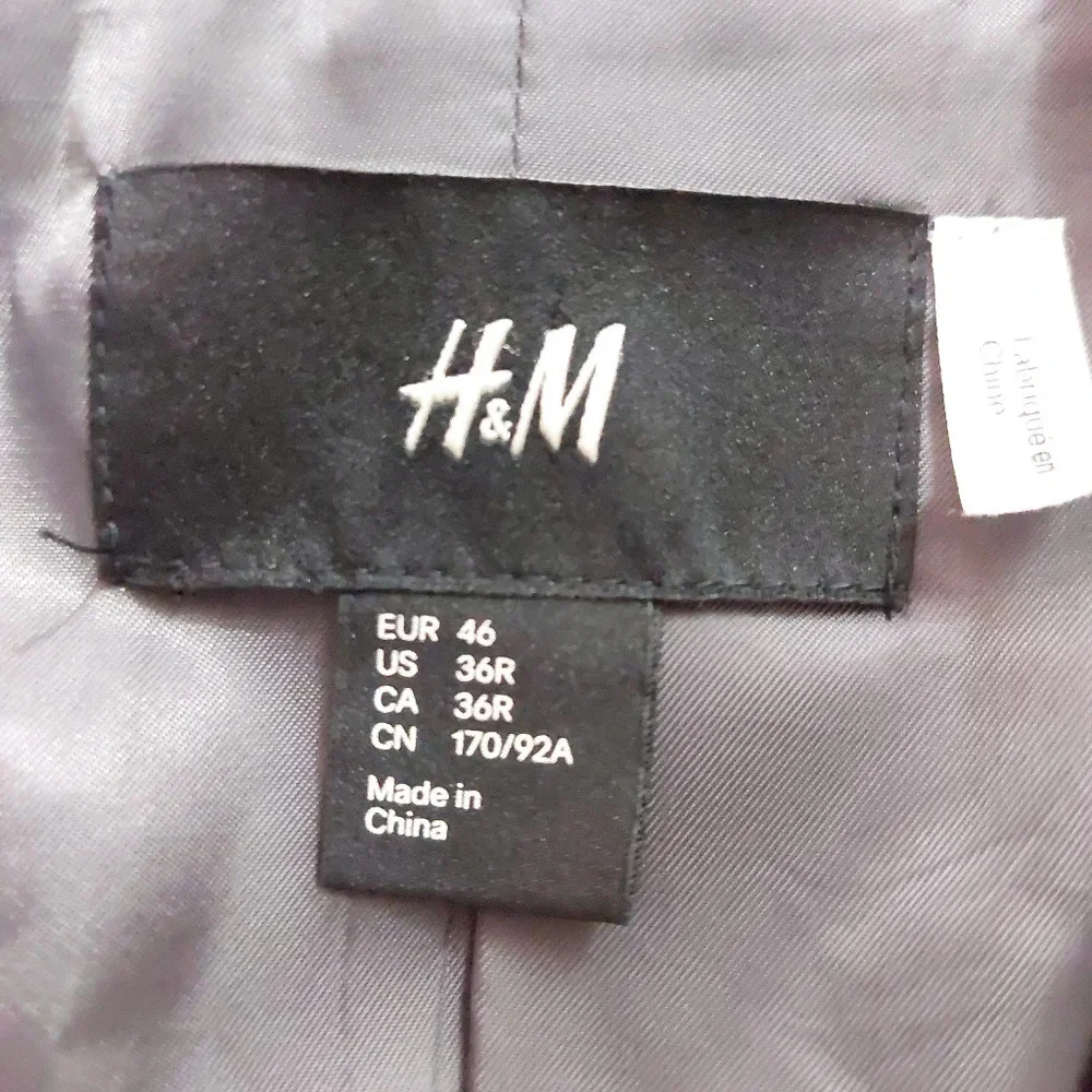 H&M men wool blend blazer size 36R - Picture 5 of 5